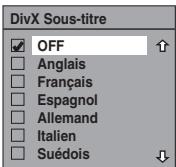 TOSHIBA DVR-80KF - DivX Sous-titre (Par défaut: OFF) - 1
