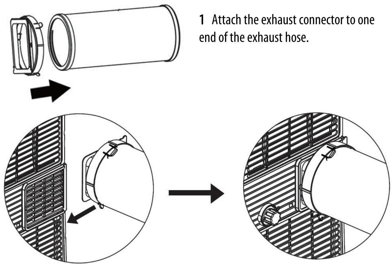 DARTY PAC1800 - Exhaust hose installation - 1