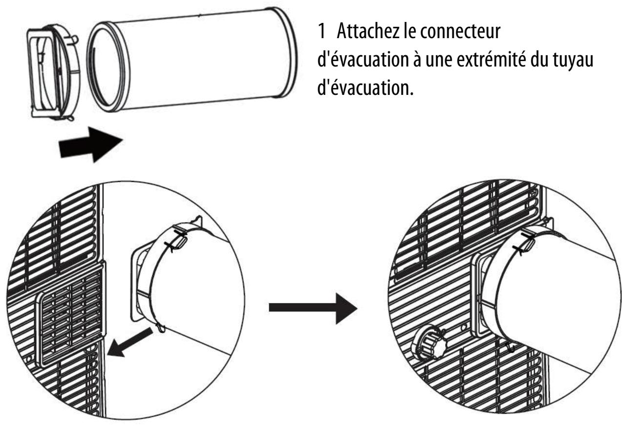 DARTY PAC1800 - Installation du tuyau d'évacuation - 1