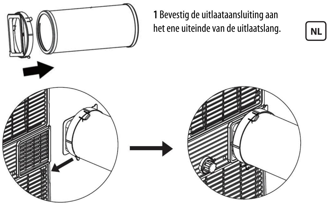 DARTY PAC1800 - De uitlaatslang installeren - 1