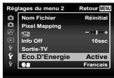 OLYMPUS TG-2 RED - Utilisez  pour selectionner le sous-menu 2 souhaite puis appuyez sur la touche OK. - 1