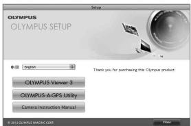 OLYMPUS TG-2 RED - Insérez le CD fourni dans un lecteur de CD-ROM. - 3