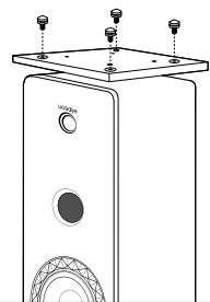ELIPSON PF_SUB8_BLANC - 1b. Fixation du socle sur le caisson de basse (PFSUB8, PFSUB10) - 3