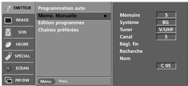 LG-GOLDSTAR 32LP1R-2E - Programmation manuelle - 2