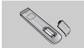 LG-GOLDSTAR 32LP1R-2E - Insertion des piles - 2