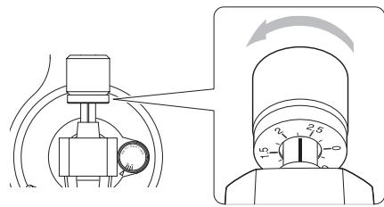 TEAC TN-4D - Tournez le contrepoids afin que la graduation de la bague de réglage de force d'appui corresponde à la valeur de force d'appui spécifiée pour la cellule. - 1