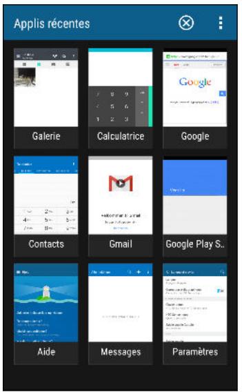 HTC ONE m9+ - Basculer entre les applications ouvertes réalisent - 1