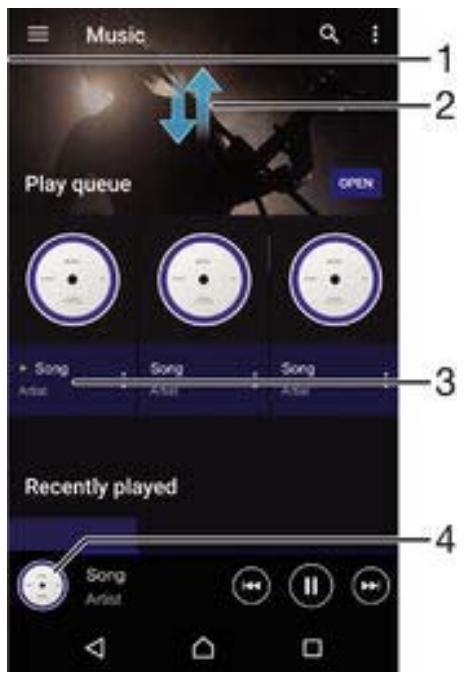 SONY Xperia Z5 Premium Noir - Écran d'accueil de la musique - 1