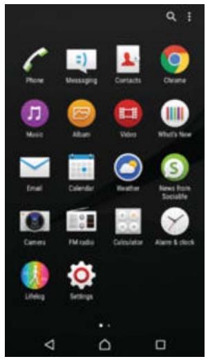 SONY Xperia Z5 Premium Noir - Écran Applications - 1