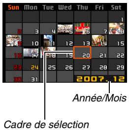 CASIO EX-Z65 - Utilisation de l'écran de calendrier - 1