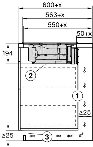 MIELE KMDA7473F - Profondeur du plan de travail supérieur à 600 mm - 1