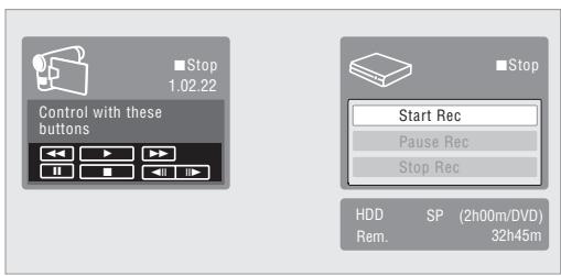 PIONEER DVR-433H - Utilisez les touches ↑/↓ pour sélectionner 'Start Rec' puis appuyez sur ENTER. - 1