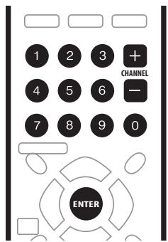 1 2 3 + 4 5 6 7 8 9 0 CHANNEL ENTER
