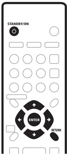 STANDBY/ON ENTER RETURN