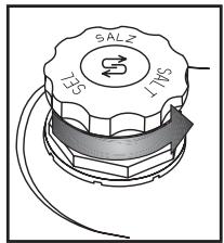 WHIRLPOOL ADP8463PCGG - Remplissage du réservoir à sel - Le sel dissout le tartre (inutile si le niveau de durée de l'eau est réglo sur « douce »!) - 1