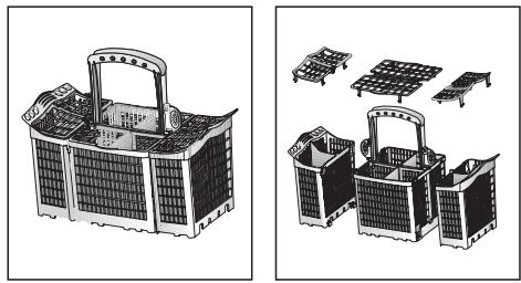 BEKO DIN1422 - Panier à couverts à trois compartments (en fonction du modulo) - 1