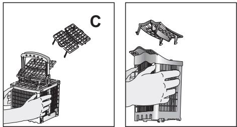 BEKO DIN1422 - Panier à couverts à trois compartments (en fonction du modulo) - 3