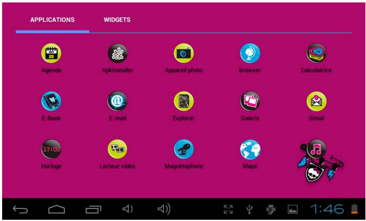 MONSTER HIGH 4 GB(MHUOO01D) - Menu programme - 1