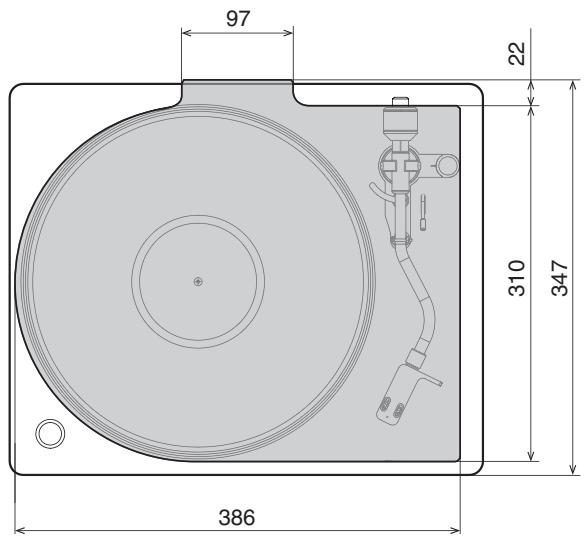DENON DP450USB - Dimensions (unité : mm) - 4
