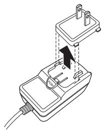DENON DP450USB - Retrait de la fiche de l'adaptateur secteur - 2