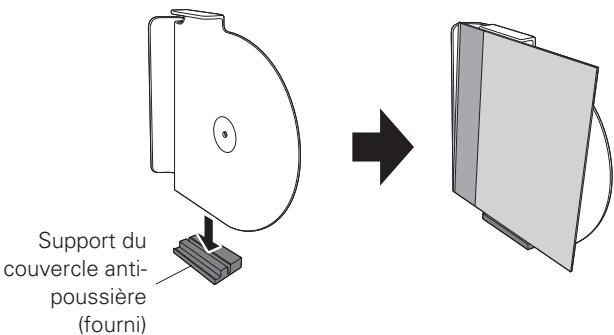 DENON DP450USB - Utilisation du couvercle anti-poussière - 3