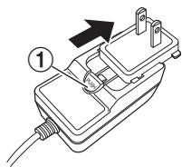 DENON DP450USB - Retrait de la fiche de l'adaptateur secteur - 1
