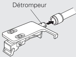 DENON DP450USB - Insérez la tête de lecture sur l'extrémité du bras de lecture. - 1