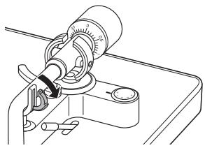 DENON DP450USB - Réglage de la pression de l'aiguille - 2