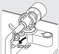DENON DP450USB - Abaissez le levier de levage. - 1