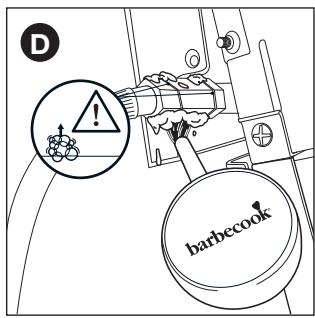 BARBECOOK BARBECUE GAZ SPRING 350 - Vérifier l'étanchéité au gaz - 6