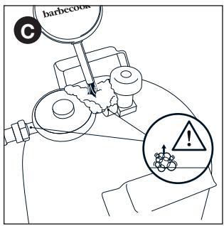 BARBECOOK BARBECUE GAZ SPRING 350 - Vérifier l'étanchéité au gaz - 5