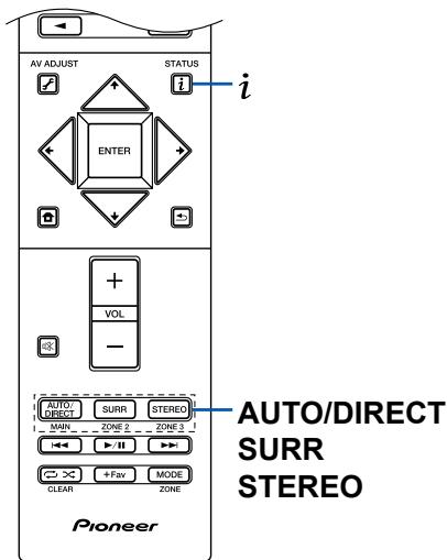 PIONEER VSX-LX505-S - Sélection d'un mode d'écoute - 1