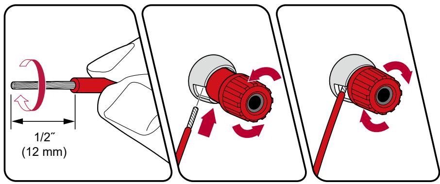 PIONEER VSX-LX505-S - Raccorder les câbles d'enceintes - 1