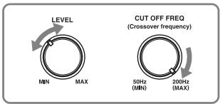 SONY STR-DA2800ES - Confirmer le réglage du subwoofer amplifié - 1