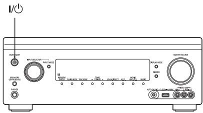 SONY STR-DA2800ES - Mise sous tension de l'amplitur - 1