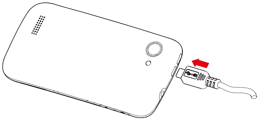 WIKO CINK SLIM 2 BLANC - - Chargement de la batterie - 1