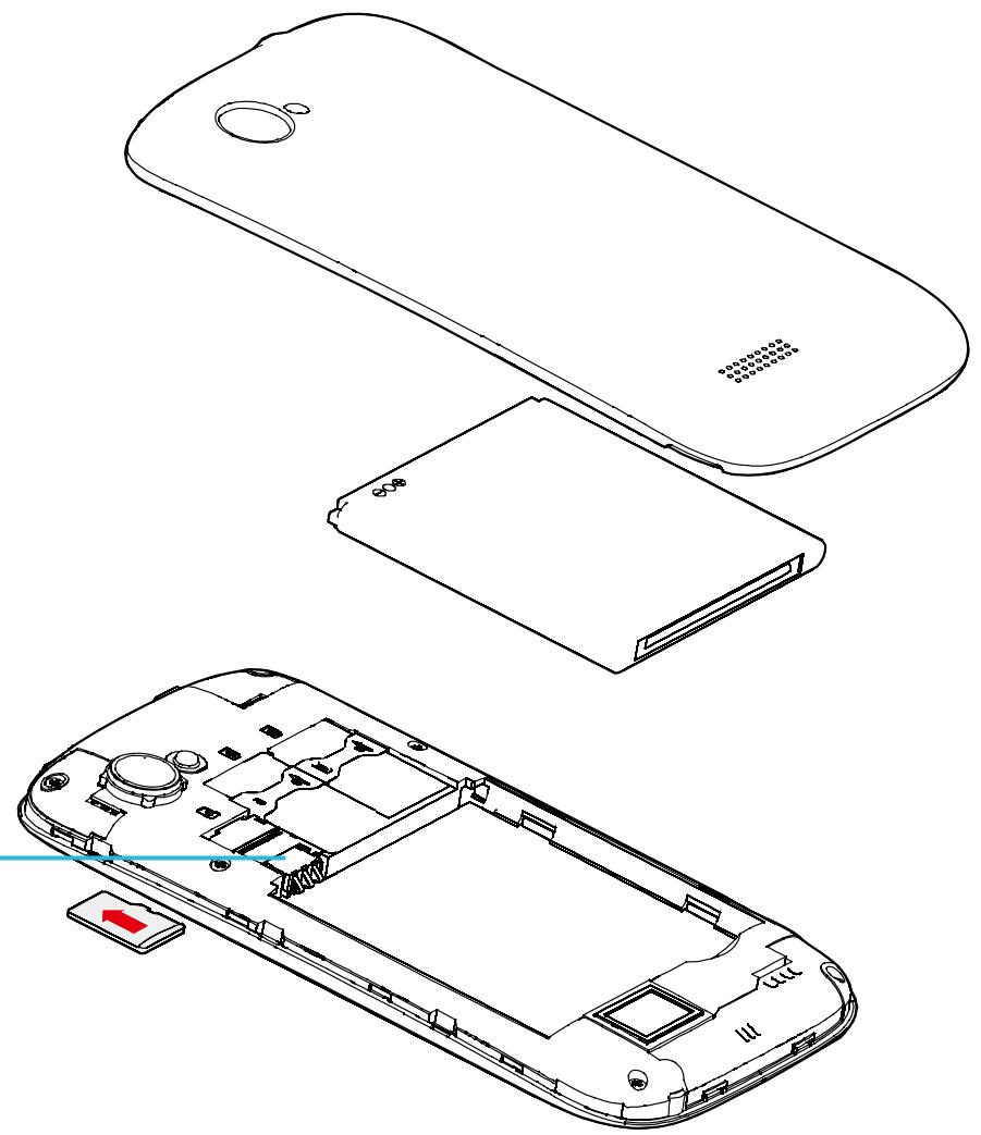 WIKO CINK SLIM 2 BLANC - ~ Installation de la carte mémoire - 1