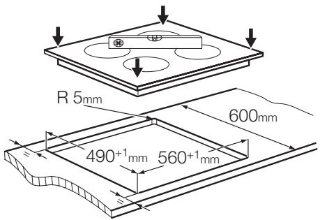 CANDY EHD60127P - ! Avertissement Si vous table de cuisson est endommagée (éclat, félure,...), débranchez votre apparéil pour éviter tout risque d'électrocution. - 6