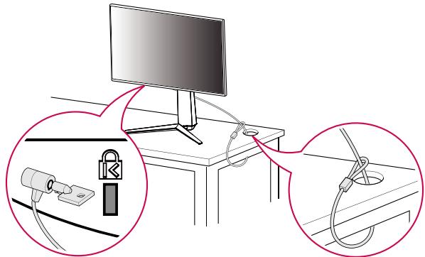 DARTY LGECRAN27GP850P-BB - Utilisation du verrou Kensington - 1