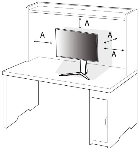 DARTY LGECRAN27GP850P-BB - Installation sur un bureau - 1