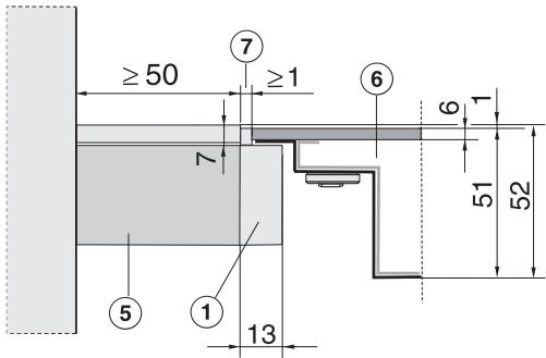 MIELE KM 5948 NOIR - Bois massif / plan de travail carrelé - 1