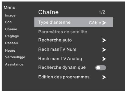 PROLINE ULS50S90UHDC - Reglages des menus - 1