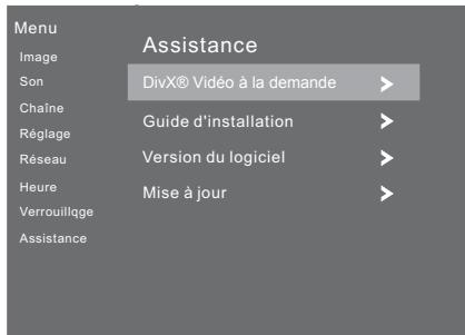 PROLINE ULS50S90UHDC - Configuration du menu Assistance - 1