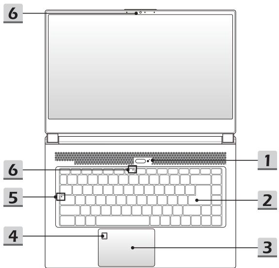 MSIPC P65 CREAT 8RE-018FR - Vue de dessus - 1