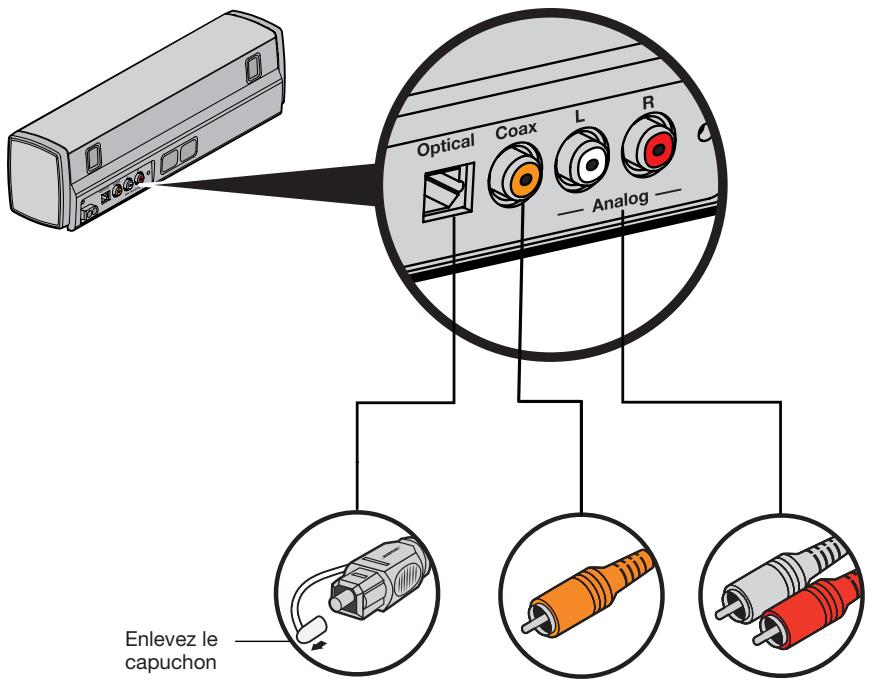 BOSER CINEMATE15 - Étape 7 : Connexion du cable audio à la barre sonore - 1