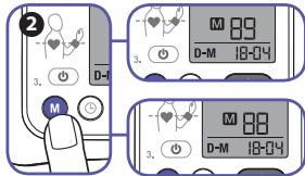 BRAUN BBP2200WE - Rappel des mesures sauvégardées (VitalScan 1 et VitalScan 3) - 2