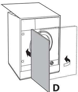 HOTPOINT WDHL75148EU - Accessoires montage porte (Fig. 1-2-3-4-5). - 10