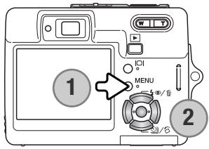 KONICA MINOLTA DiMAGE X50 - NAVIGATION DANS LES MENU S D'ENREGISTREMENT - 1