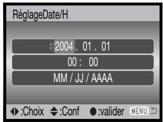 KONICA MINOLTA DiMAGE X50 - RéGLAGE DE LA DATE ET DE L'HEURE - 5