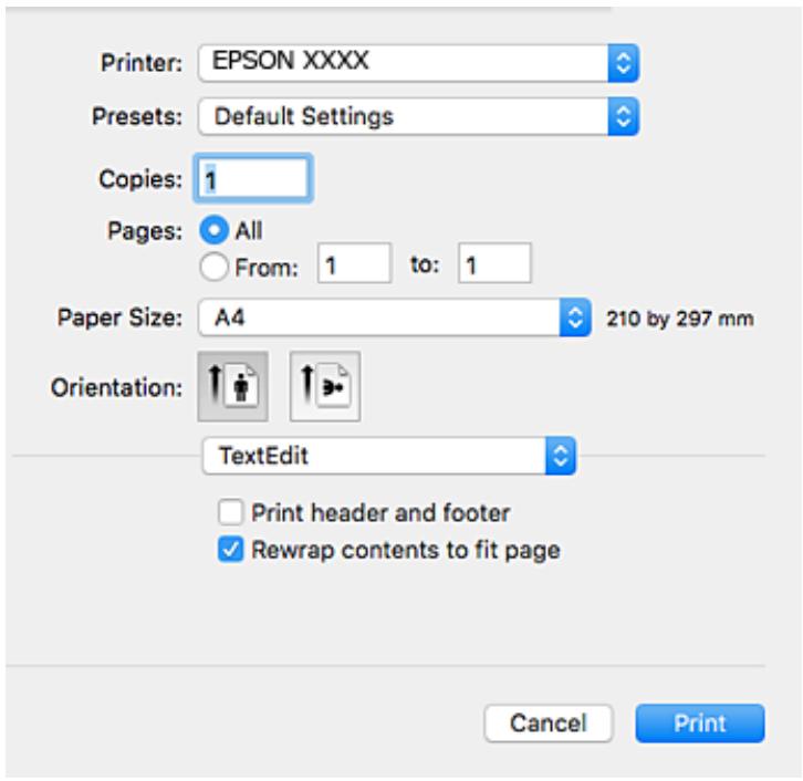 EPSON XP-6005 - Zone de dialogue Imprimer - 1